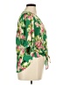 Rose + Olive Green Short Sleeve Blouse Size XL (estimated) - photo 4