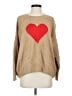 Vince Camuto Hearts Tan Pullover Sweater Size XS - photo 1