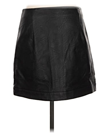 Topshop Faux Leather Skirt (view 2)