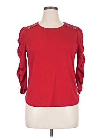 Adrienne Vittadini 3/4 Sleeve Top (view 1)