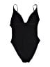 J.Crew Chevron-herringbone Black One Piece Swimsuit Size 10 - photo 1