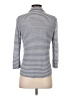 J. McLaughlin Stripes Gray 3/4 Sleeve Button-Down Shirt Size S - photo 2