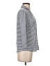 J. McLaughlin Stripes Gray 3/4 Sleeve Button-Down Shirt Size S - photo 4