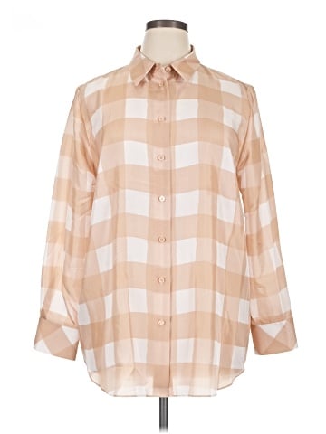 Lafayette 148 New York Long Sleeve Silk Top (view 1)