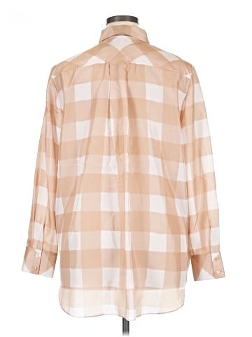 Lafayette 148 New York Long Sleeve Silk Top (view 2)