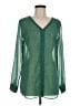 CAbi 100% Polyester Green Long Sleeve Blouse Size M - photo 1
