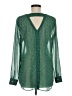 CAbi 100% Polyester Green Long Sleeve Blouse Size M - photo 2
