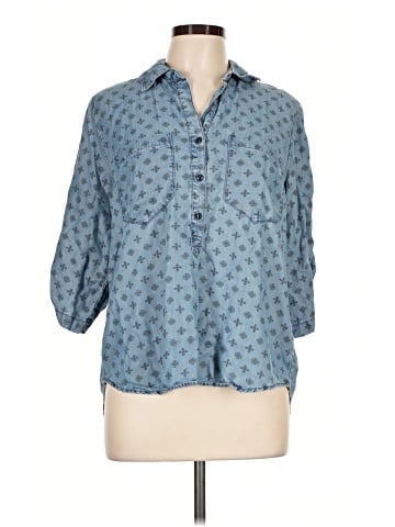 Velvet Heart 3/4 Sleeve Button-Down Shirt (view 1)