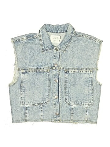 Zara Denim Vest (view 1)