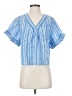 Pilcro Blue Short Sleeve Blouse Size S (petite) - photo 1