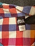 Tea 100% Cotton Checkered-gingham Yellow Short Sleeve Button-Down Shirt Size 10 - photo 3