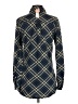 BAILEY'S BLOSSOMS Argyle Blue Long Sleeve Blouse Size S - photo 2