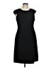Kasper 100% Polyester Solid Black Cocktail Dress Size 8 - photo 1