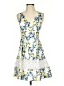 Francesca's 100% Polyester Print White Cocktail Dress Size S - photo 1
