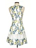Francesca's 100% Polyester Print White Cocktail Dress Size S - photo 2