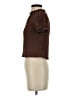 Monteau Brown Short Sleeve Blouse Size S - photo 5