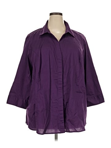 Riders by Lee 3/4 Sleeve Button-Down Shirt (view 1)