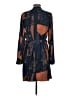 Babaton 100% Polyester Graphic Orange Blue Kimono Size M - photo 2
