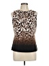 Calvin Klein Animal Print Brown Sleeveless Blouse Size L (petite) - photo 1