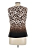 Calvin Klein Animal Print Brown Sleeveless Blouse Size L (petite) - photo 2