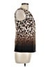 Calvin Klein Animal Print Brown Sleeveless Blouse Size L (petite) - photo 4