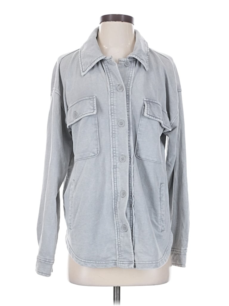 Pre-owned Thread & Supply Long Sleeve Button Down Shirt In Gray