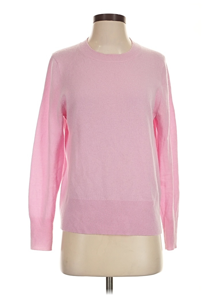 Pre-owned Jcrew Cashmere Pullover Sweater In Pink