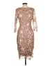 BHLDN 100% Polyester Solid Tan Cocktail Dress Size 10 - photo 2