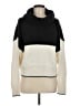 Topshop Color Block Ivory Turtleneck Sweater Size 8 - photo 1