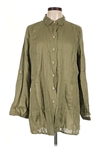 Soft Surroundings 3/4 Sleeve Button-Down Shirt (view 1)