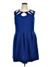 En Focus Studio Solid Blue Cocktail Dress Size 20 - photo 1