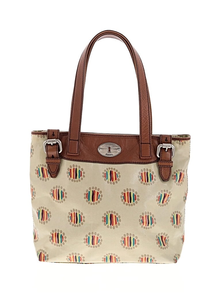 Pre-owned Fossil Tote Bag In Ivory