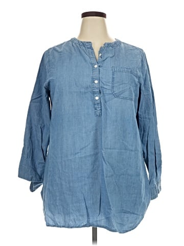 Avenue 3/4 Sleeve Button-Down Shirt (view 1)