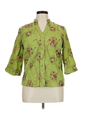 DressBarn 3/4 Sleeve Button-Down Shirt (view 1)
