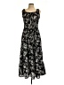 Lapis 100% Polyester Paisley Black Casual Dress Size L - photo 1