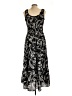 Lapis 100% Polyester Paisley Black Casual Dress Size L - photo 2