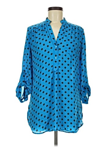 Fun2Fun 3/4 Sleeve Button-Down Shirt (view 1)
