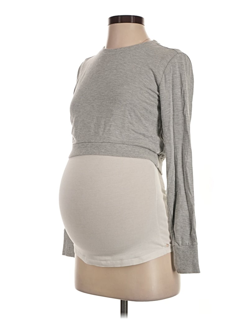 Pre-owned Seraphine Long Sleeve T-shirt In Gray