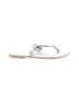 DKNY Silver Flip Flops Size 10 - photo 1