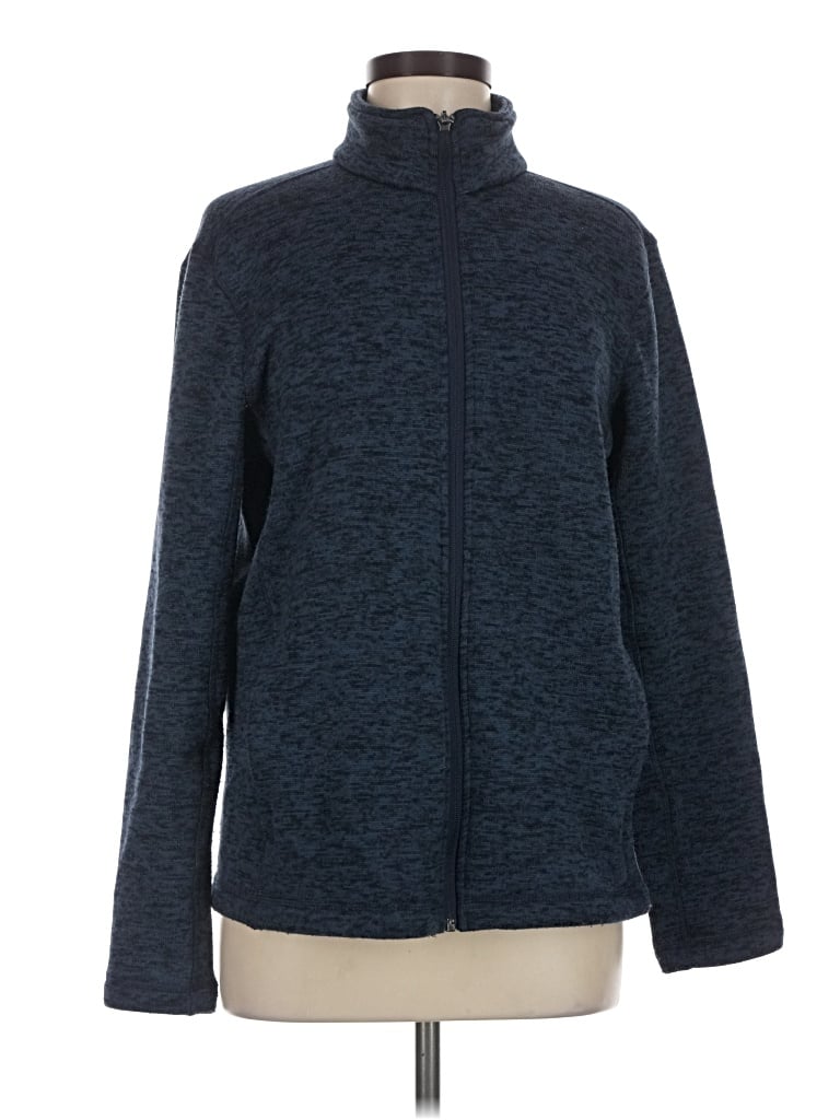 Pre-owned Lands' End Track Jacket In Blue