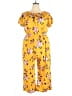 Speed Control 100% Polyester Floral Yellow Jumpsuit Size 2X - photo 1