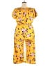 Speed Control 100% Polyester Floral Yellow Jumpsuit Size 2X - photo 2