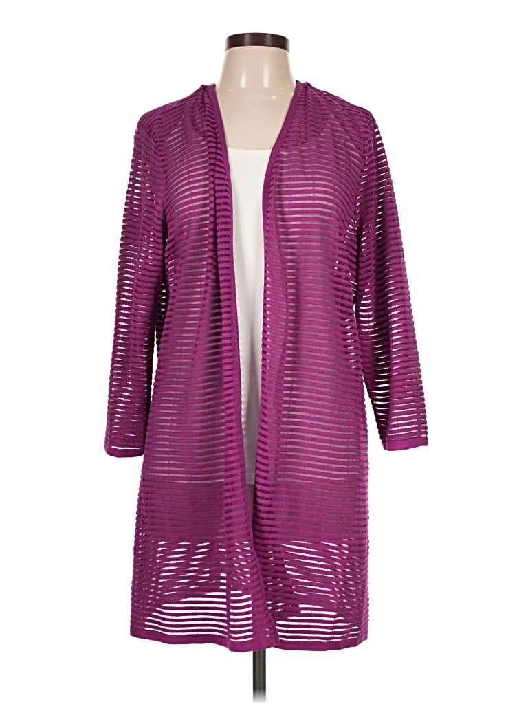 Pre-owned Alfani Cardigan Sweater In Purple