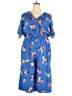 Speed Control 100% Polyester Floral Blue Romper Size 2X - photo 1