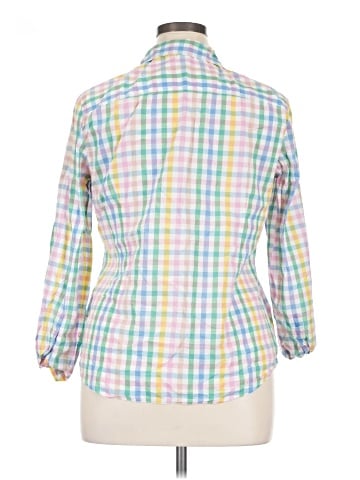J.Crew Factory Store 3/4 Sleeve Button-Down Shirt (view 2)