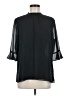 DKNY 100% Polyester Black 3/4 Sleeve Blouse Size M - photo 1