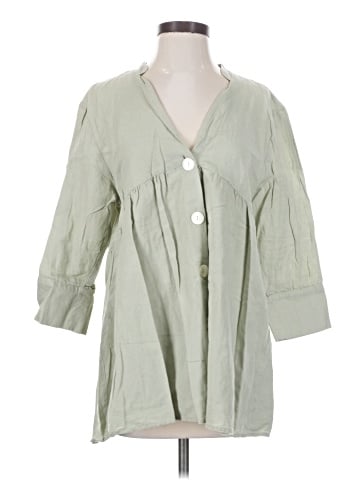 Zara 3/4 Sleeve Button-Down Shirt (view 1)