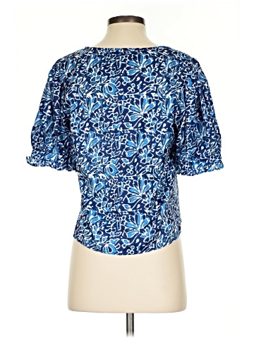 Aqua Short Sleeve Blouse (view 2)