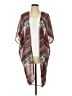 Live 4 Truth 100% Polyester Brown Kimono Size L - photo 1