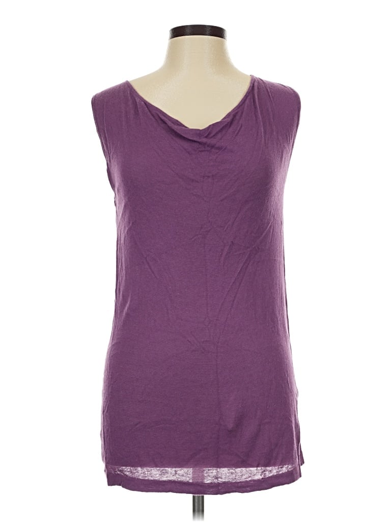 Pre-owned August Silk Sleeveless Top Purple Scoop Neck Tops